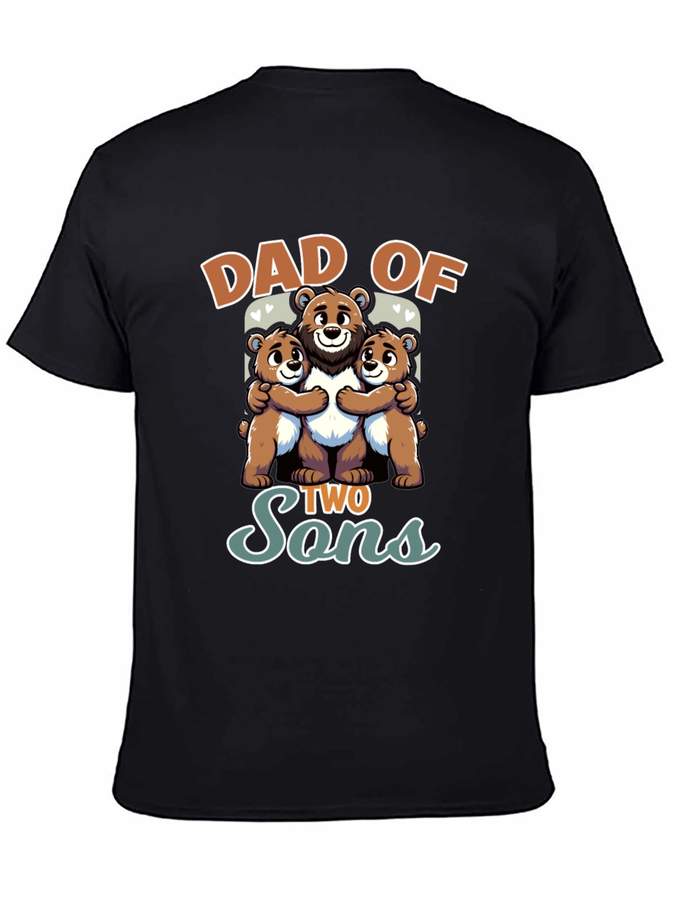 Dad of Two Sons Bear T-Shirt