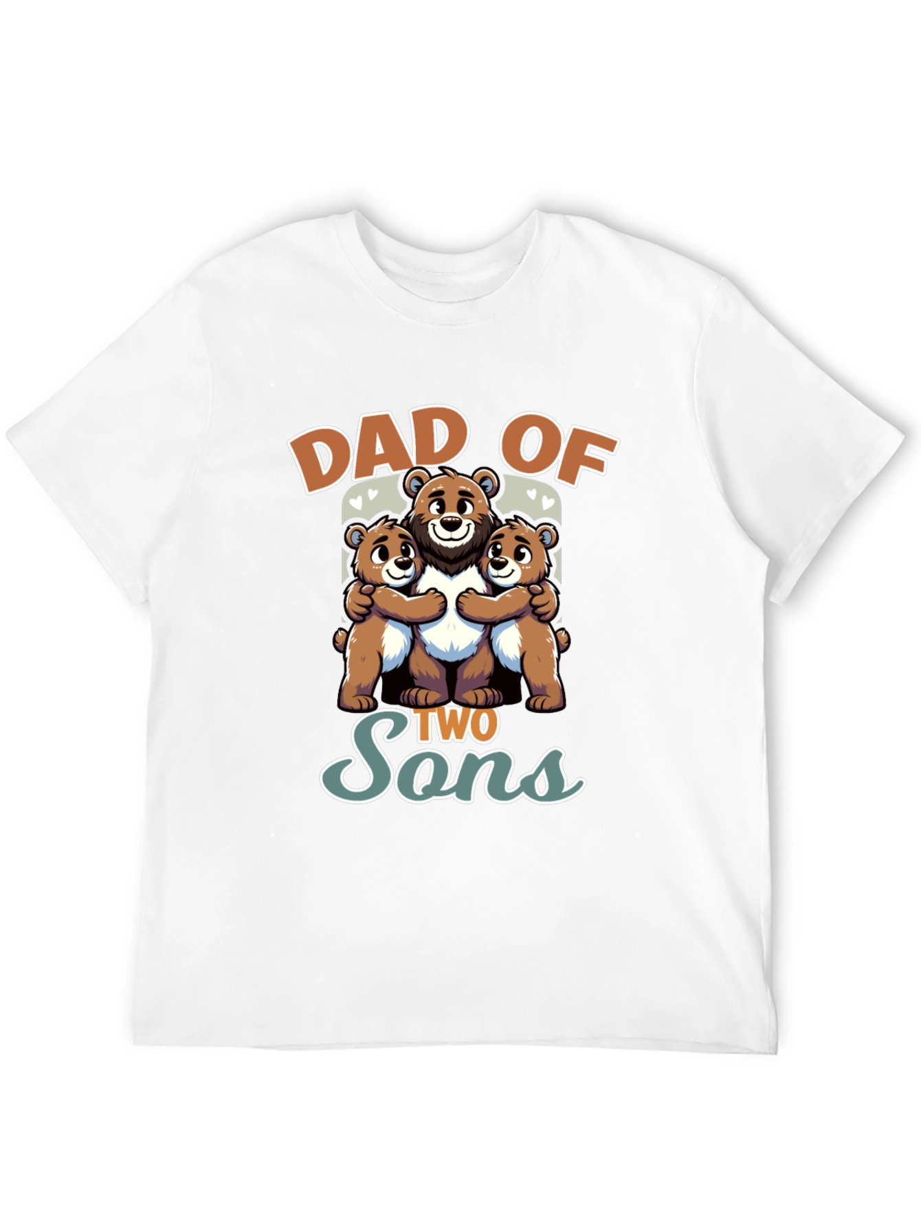Dad of Two Sons Bear T-Shirt