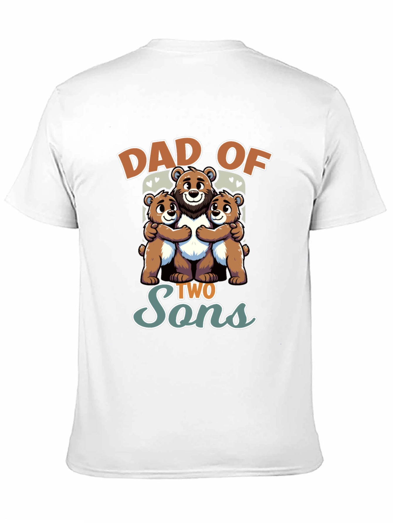 Dad of Two Sons Bear T-Shirt