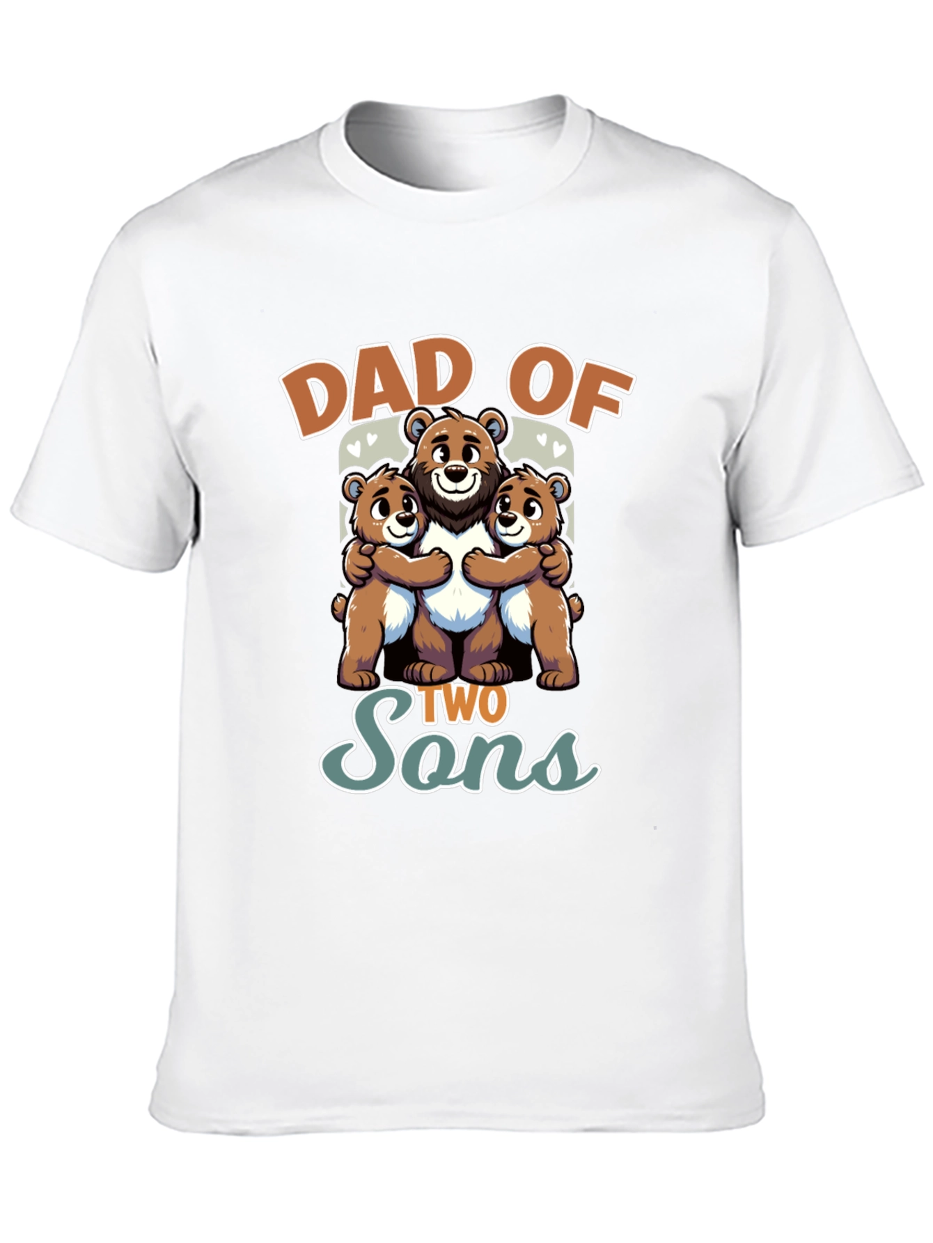 Dad of Two Sons Bear T-Shirt