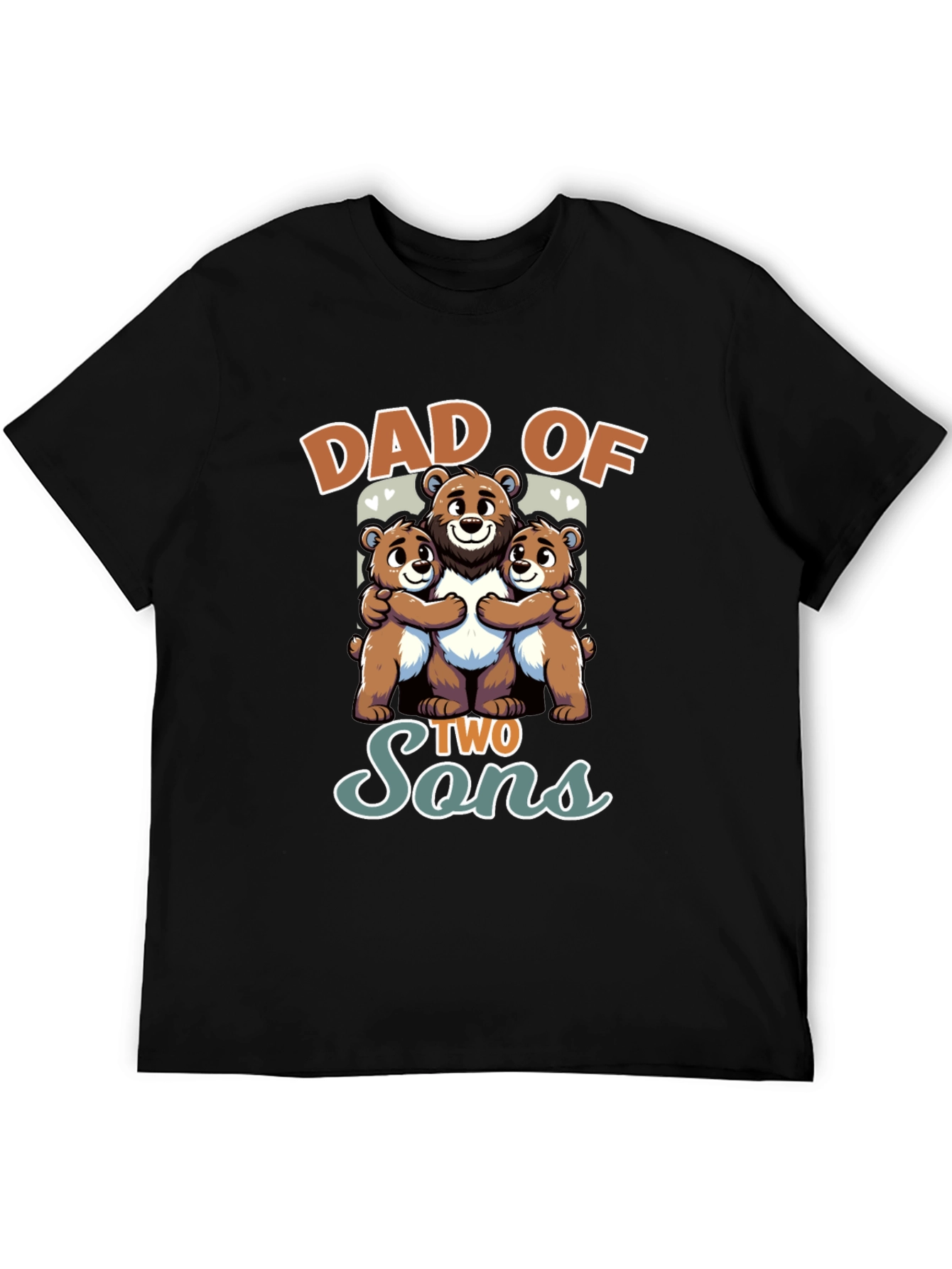 Dad of Two Sons Bear T-Shirt