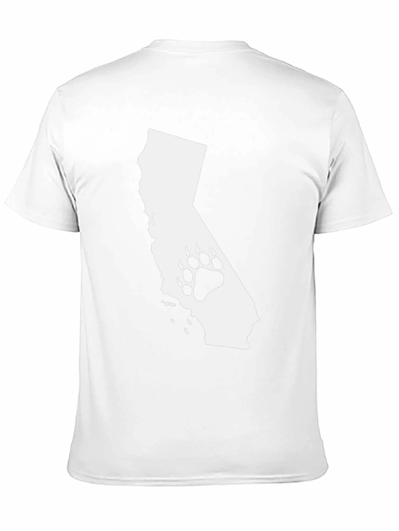 California Bear Paw Print Graphic T-Shirt