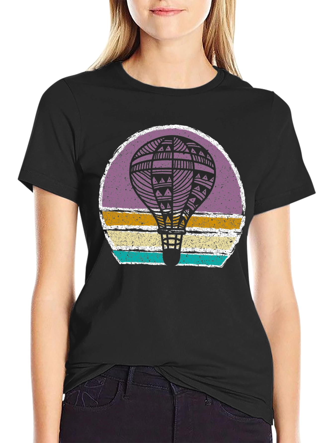 Retro Hot Air Balloon Graphic Tee
