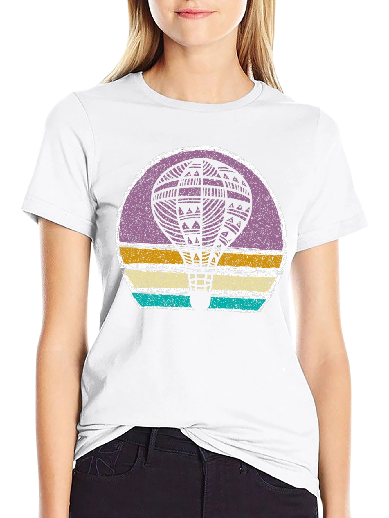 Retro Hot Air Balloon Graphic Tee
