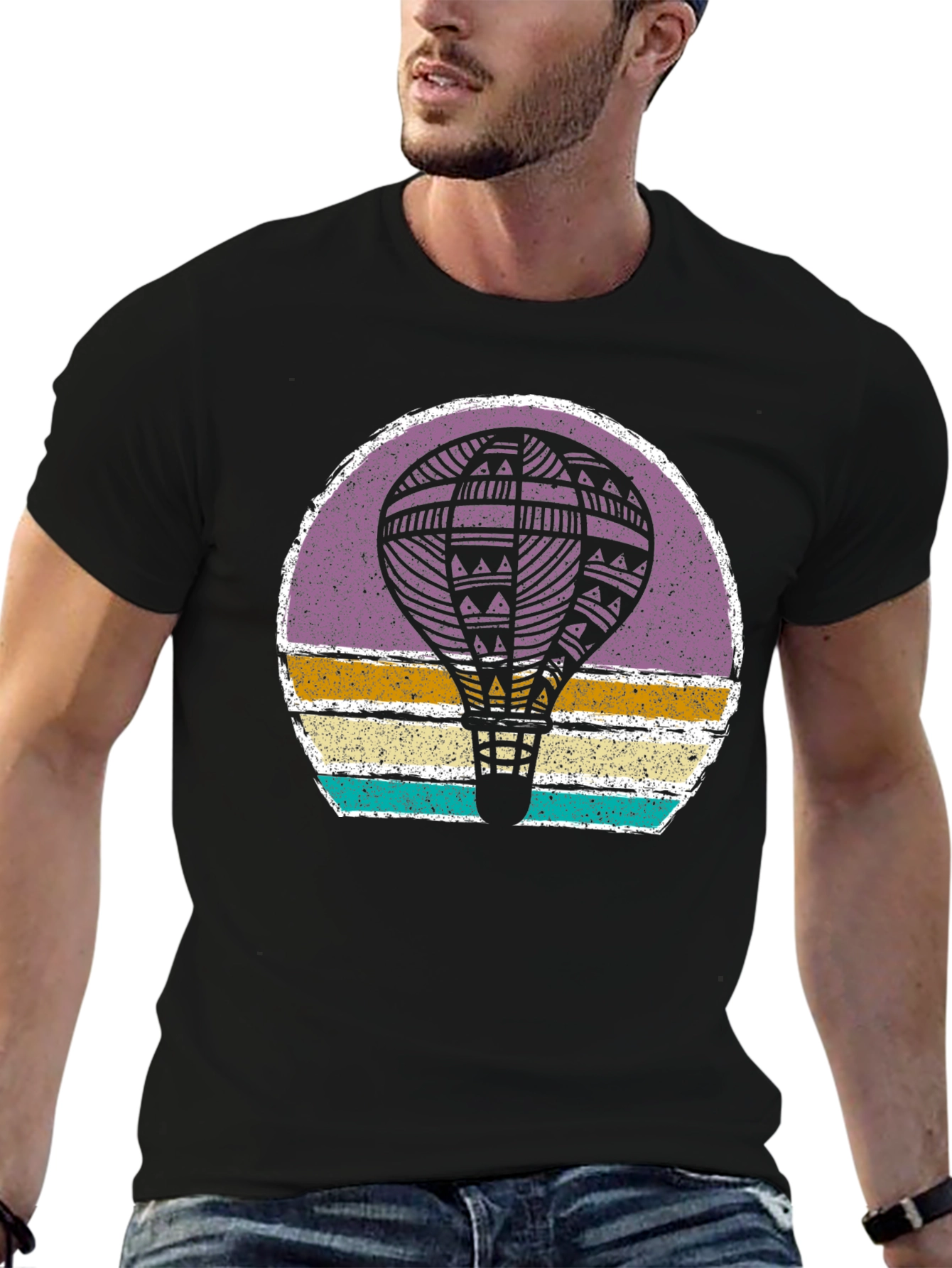 Retro Hot Air Balloon Graphic Tee
