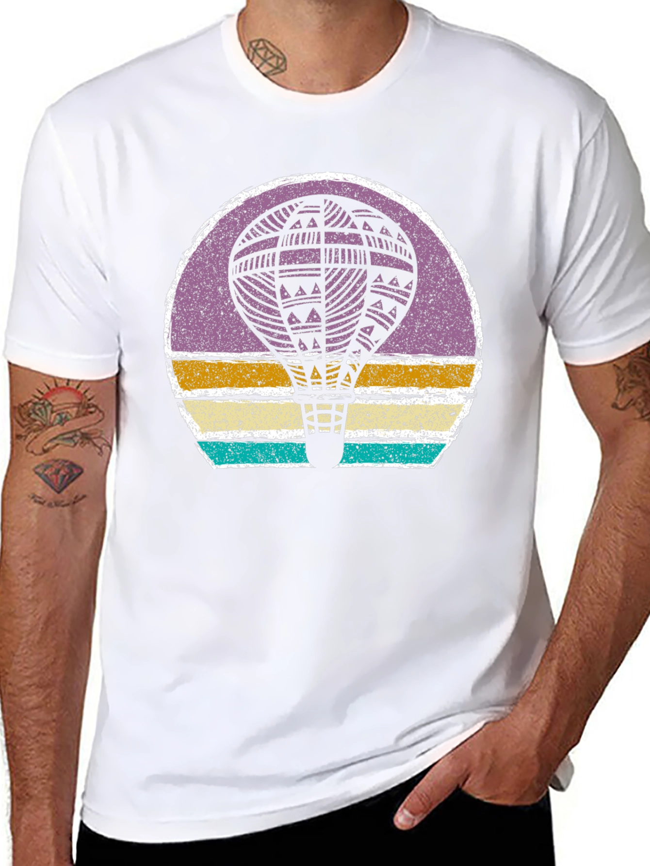 Retro Hot Air Balloon Graphic Tee