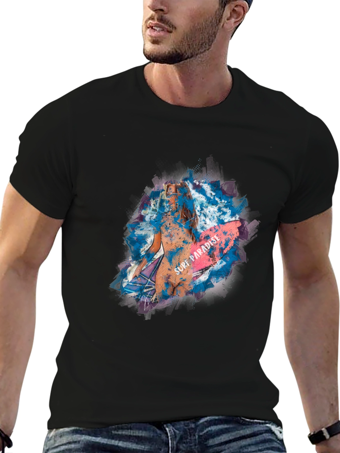 Surf Paradise Graphic Tee - Black