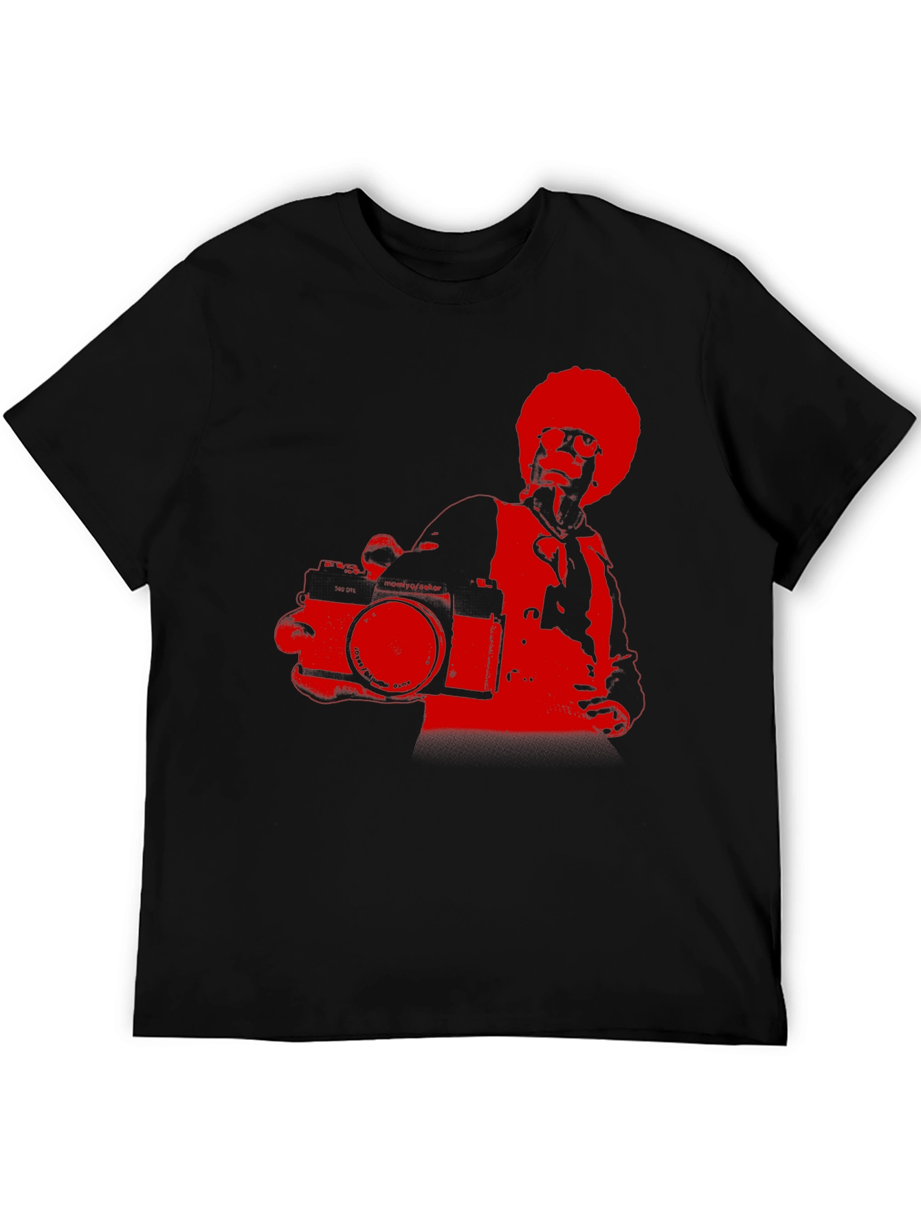 Retro Photographer Graphic Tee - Cool Black T-Shirt