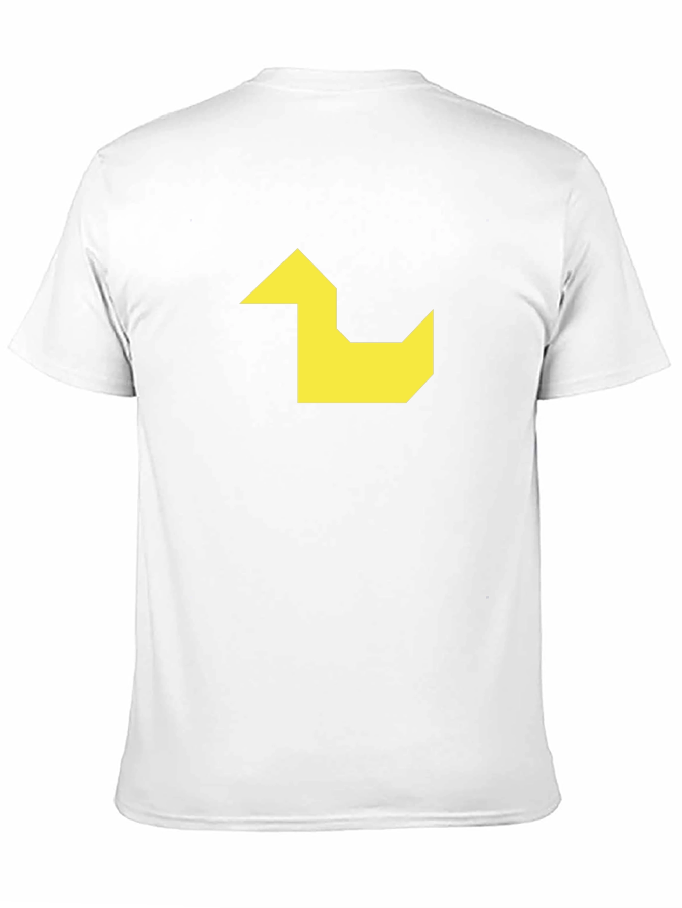 Geometric Duck Graphic Tee - Black Cotton Casual Shirt