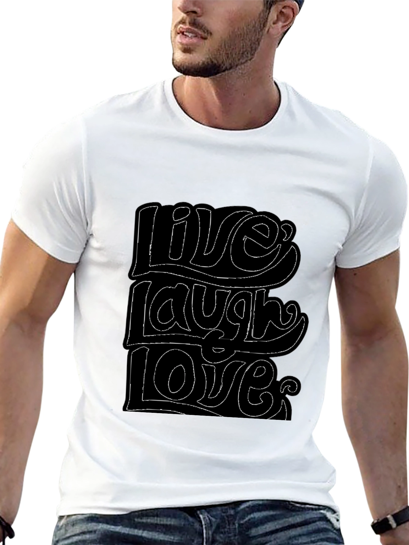 Live Laugh Love Graphic Tee - Black T-Shirt