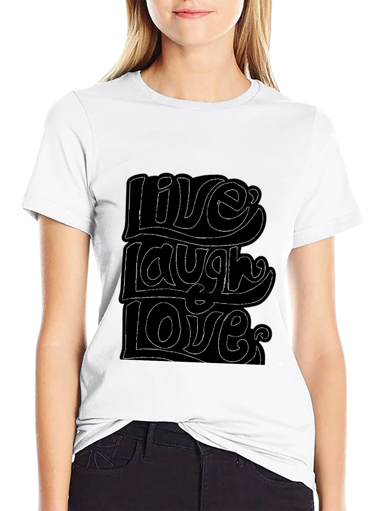 Live Laugh Love Graphic Tee - Black T-Shirt