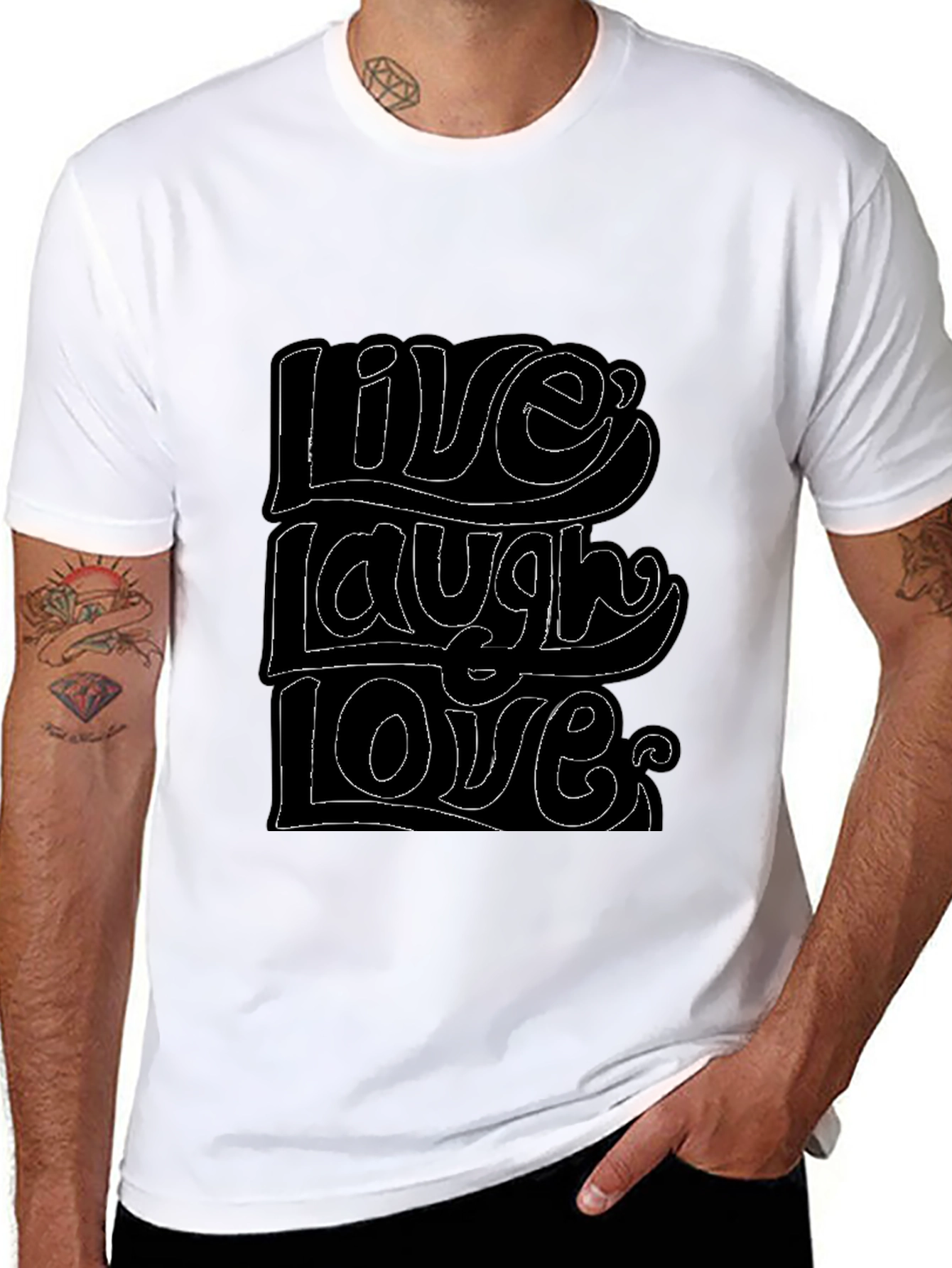 Live Laugh Love Graphic Tee - Black T-Shirt