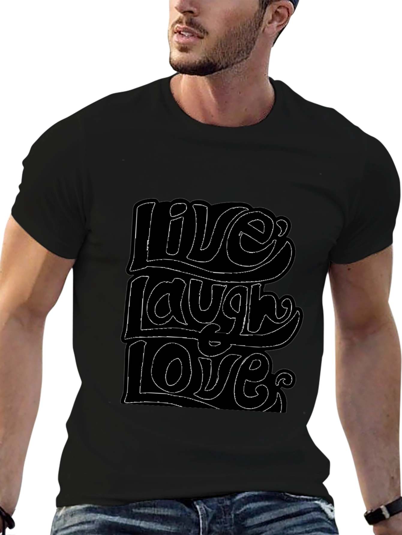 Live Laugh Love Graphic Tee - Black T-Shirt