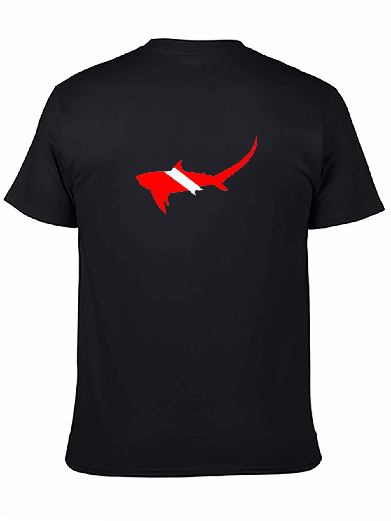 Diver Shark Graphic Tee - Black