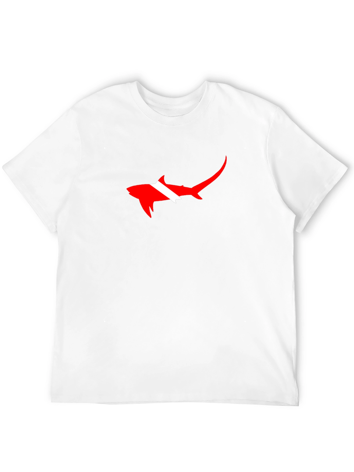 Diver Shark Graphic Tee - Black
