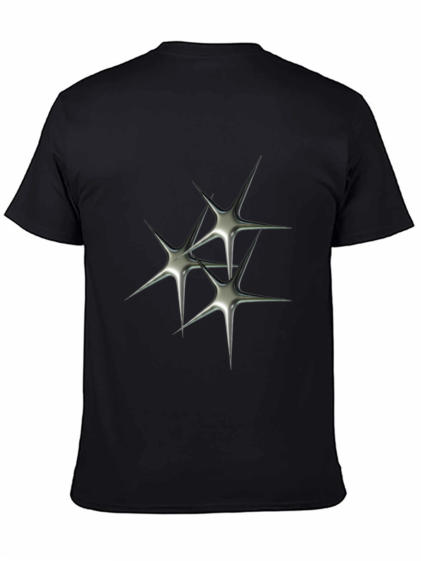 Edgy Graphic Tee - 3D Starburst Design