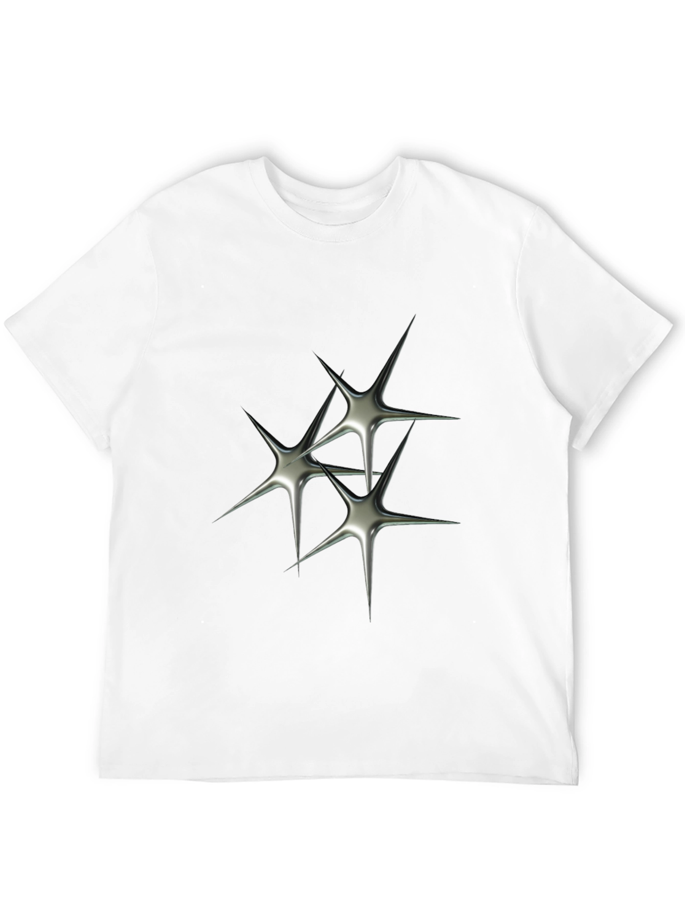 Edgy Graphic Tee - 3D Starburst Design
