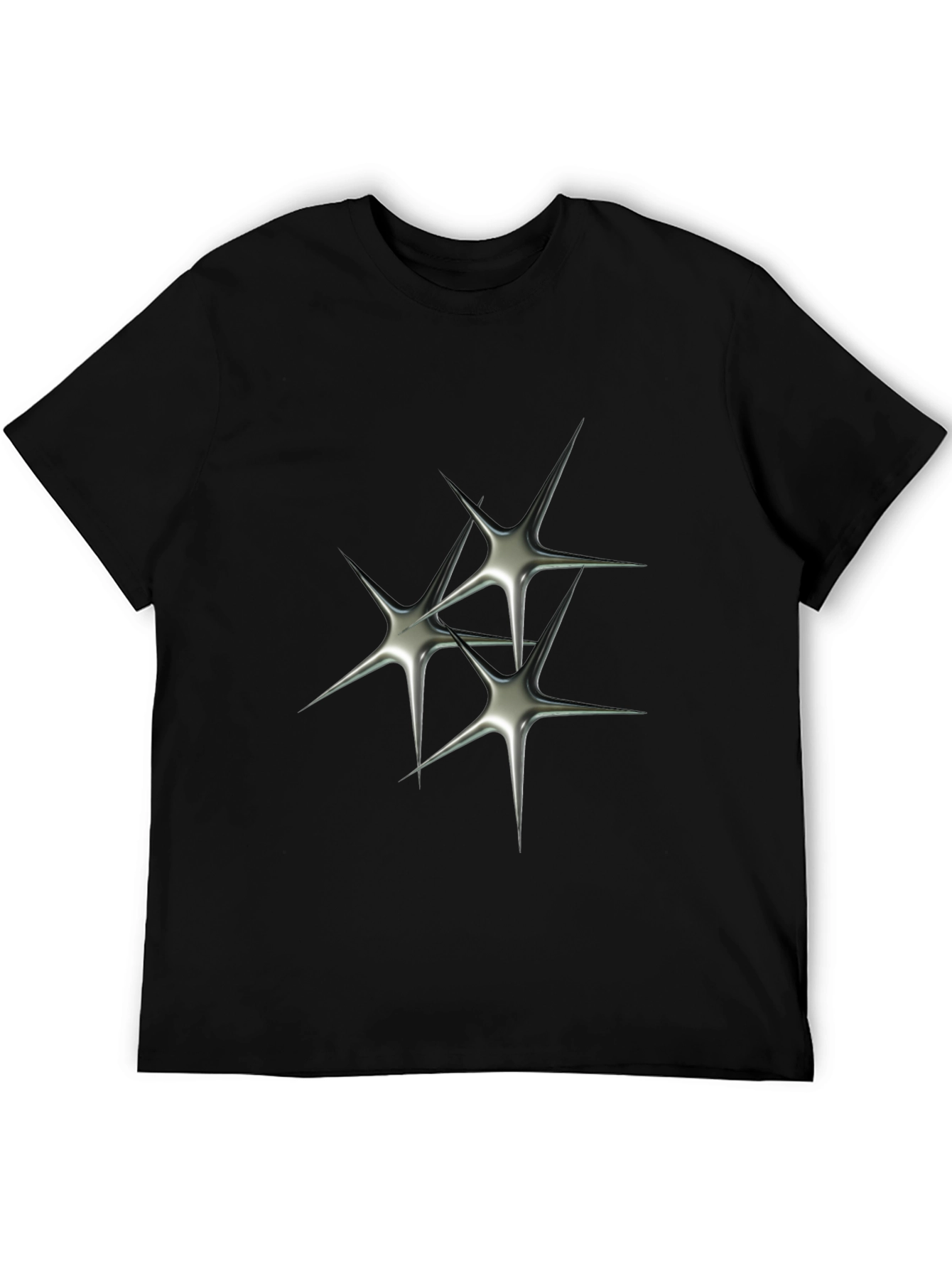 Edgy Graphic Tee - 3D Starburst Design
