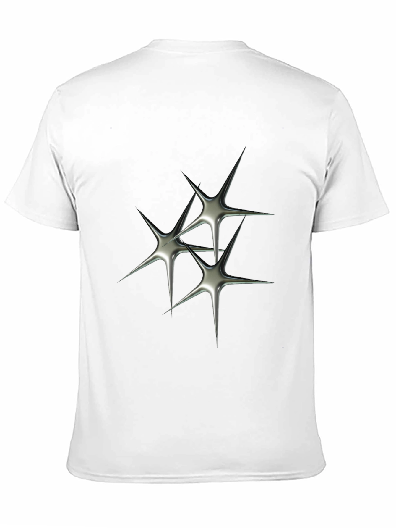 Edgy Graphic Tee - 3D Starburst Design
