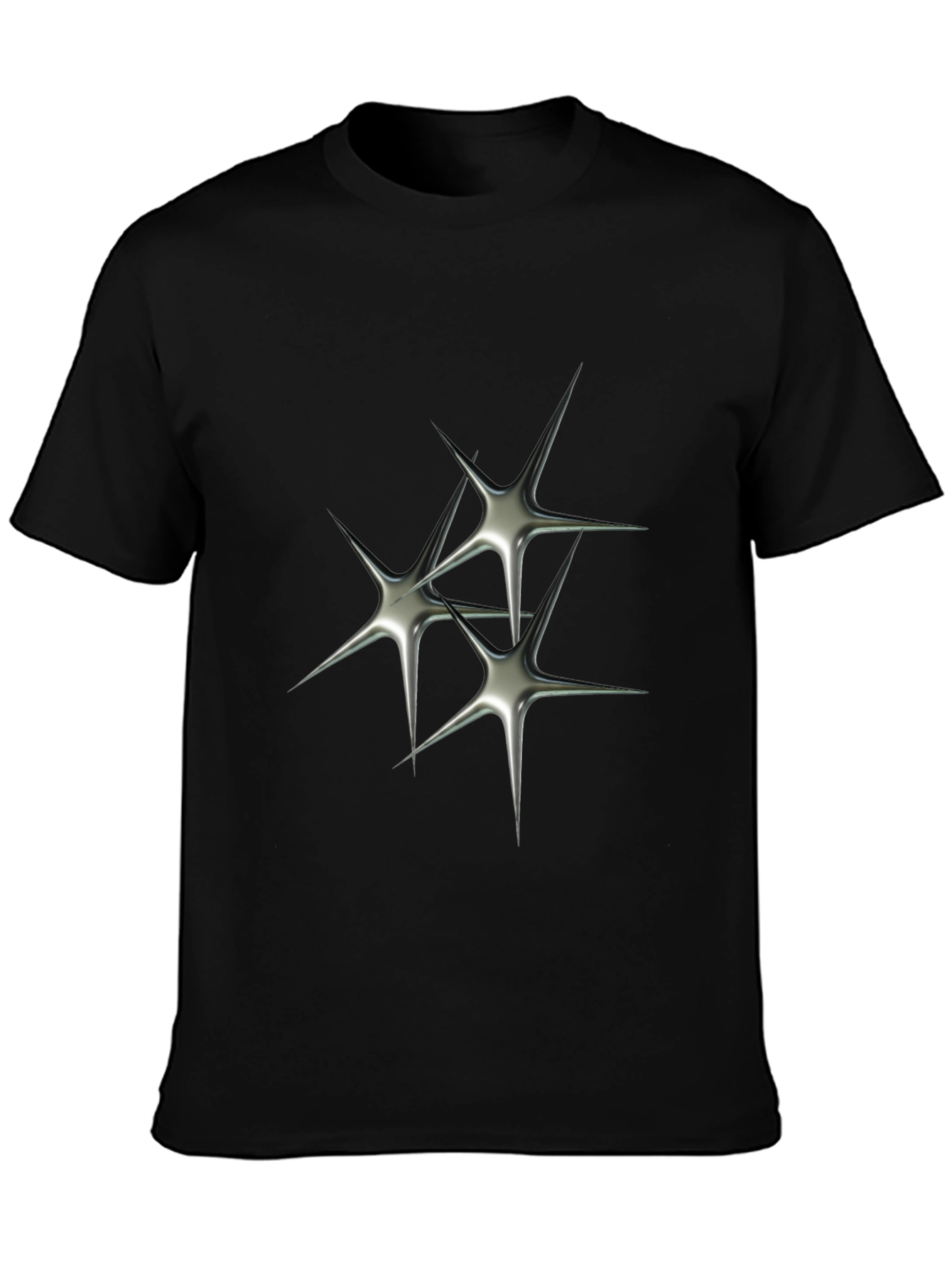 Edgy Graphic Tee - 3D Starburst Design
