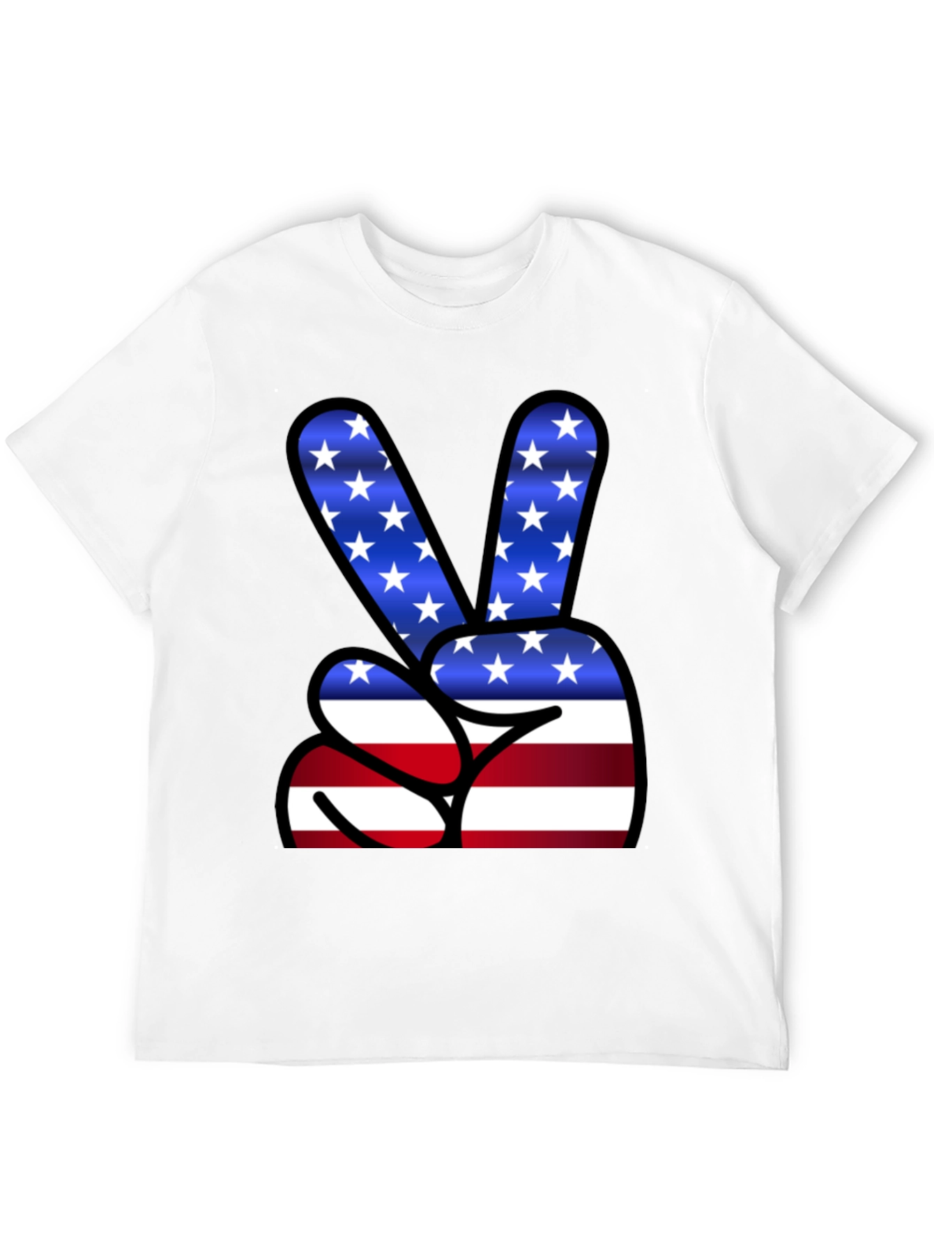 Patriotic Peace Sign T-Shirt - USA Flag Graphic Tee