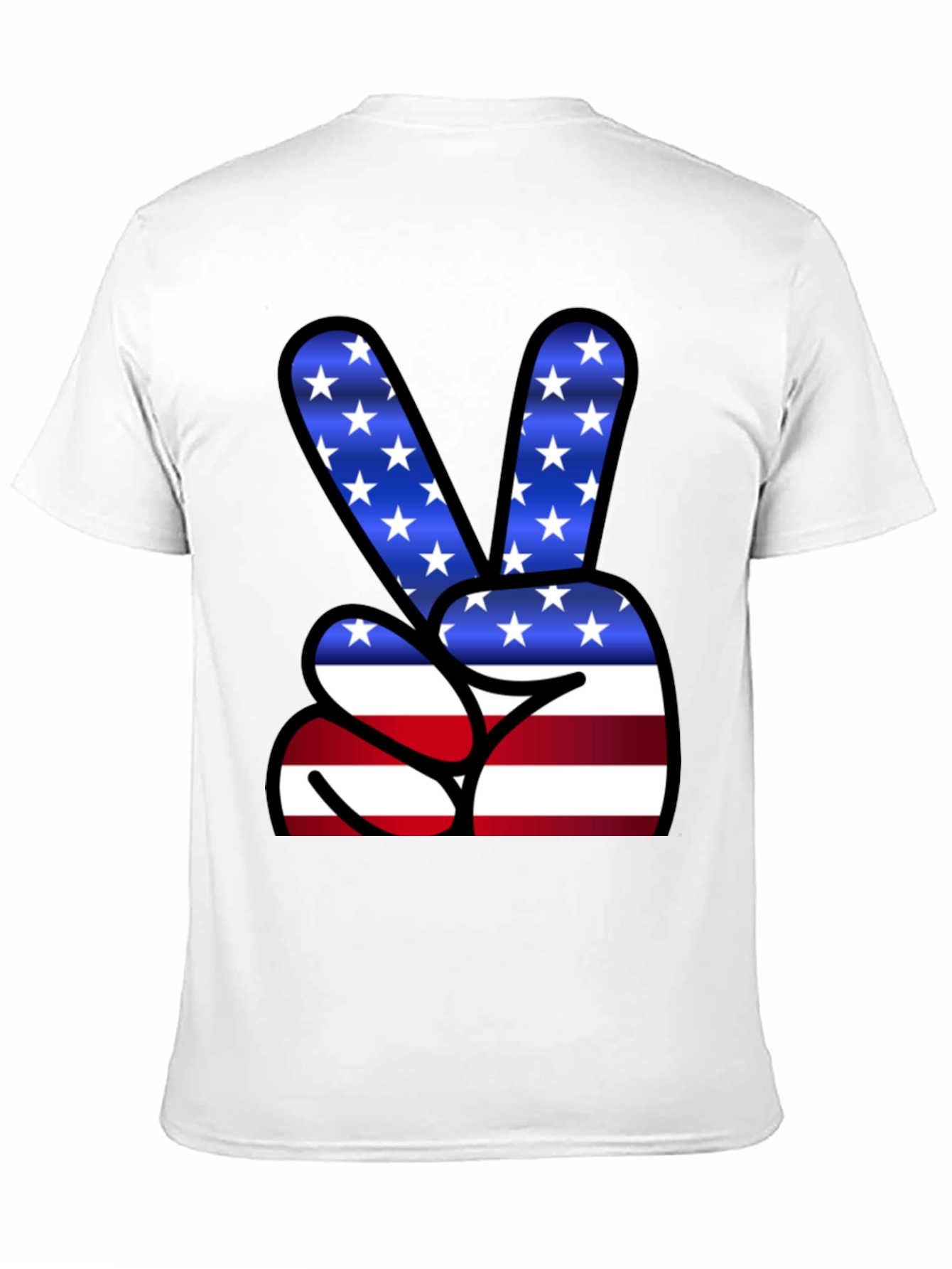 Patriotic Peace Sign T-Shirt - USA Flag Graphic Tee
