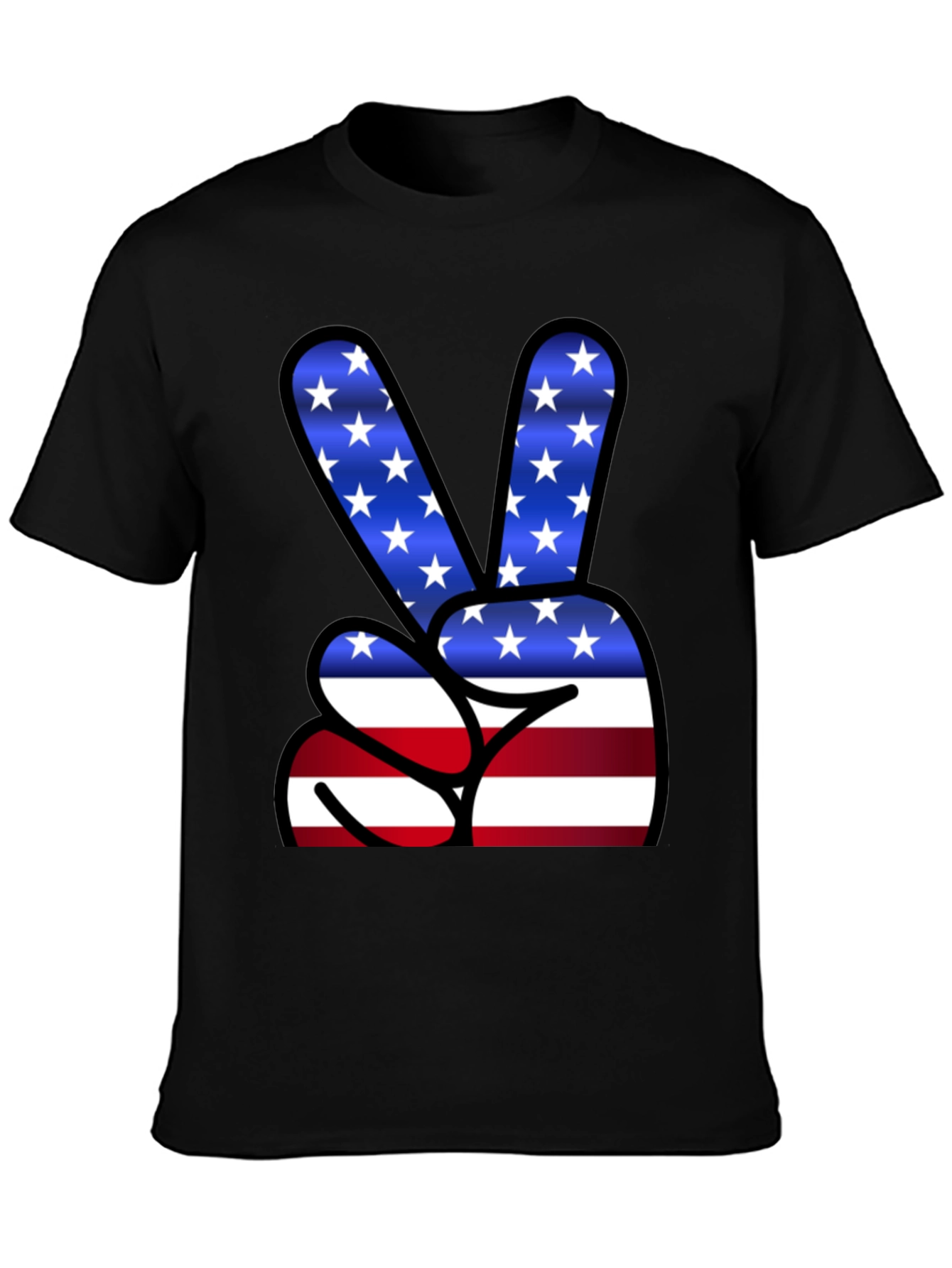 Patriotic Peace Sign T-Shirt - USA Flag Graphic Tee