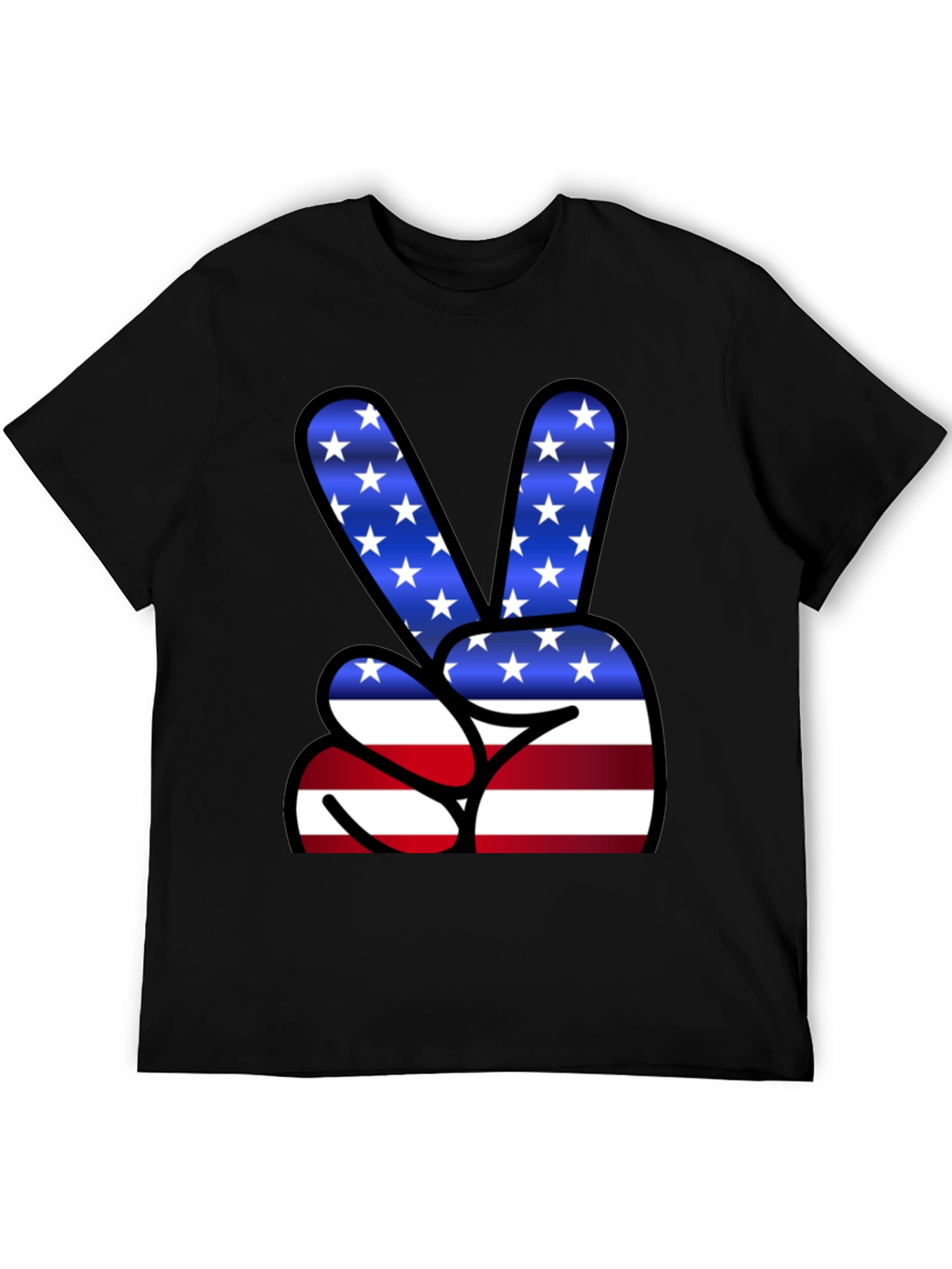 Patriotic Peace Sign T-Shirt - USA Flag Graphic Tee