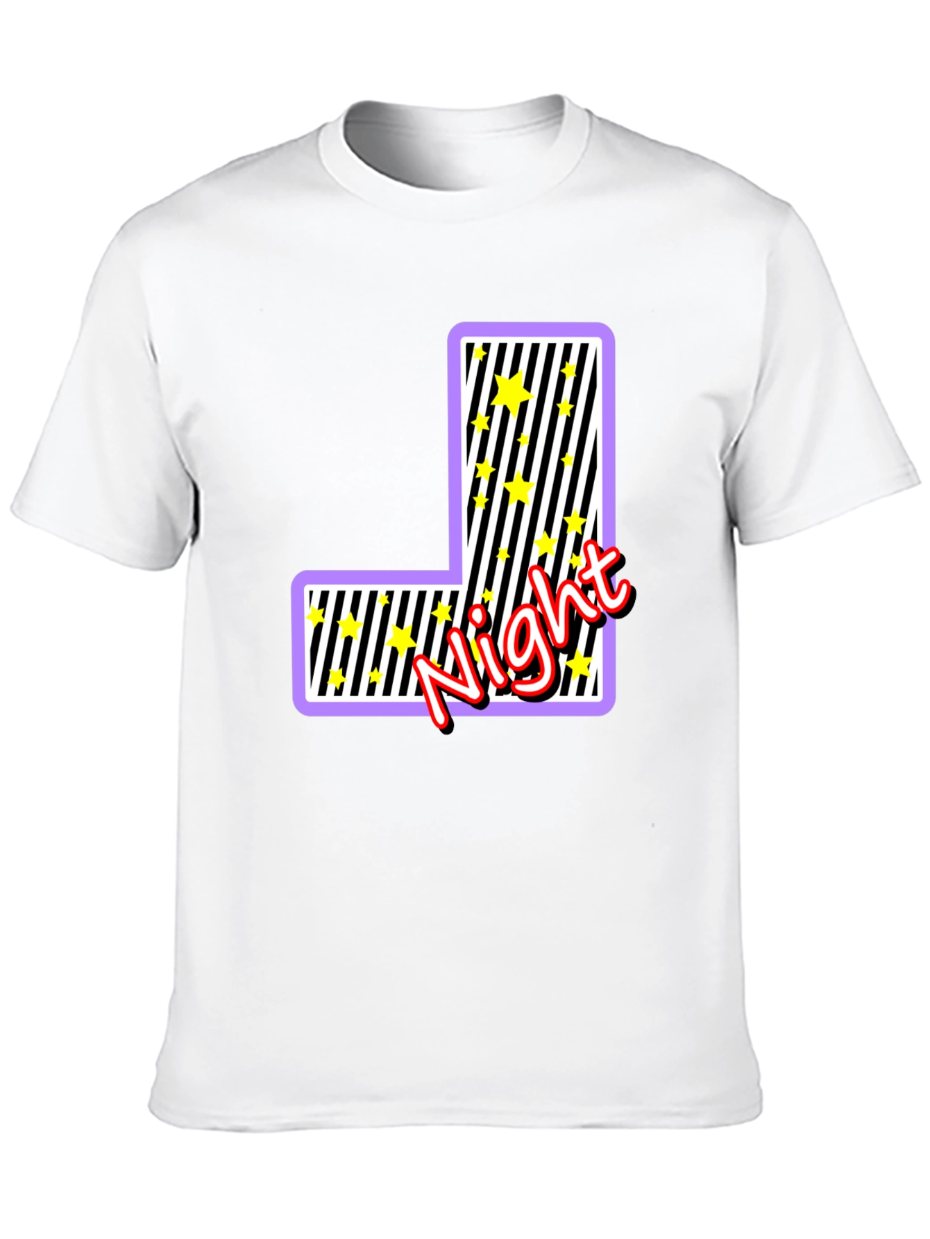 Night Letter Graphic Black T-Shirt