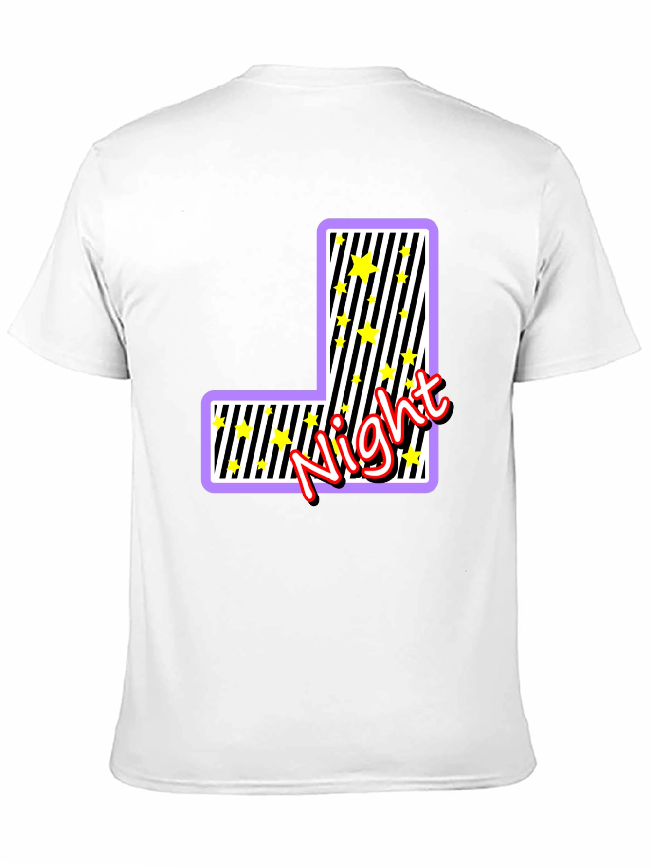Night Letter Graphic Black T-Shirt