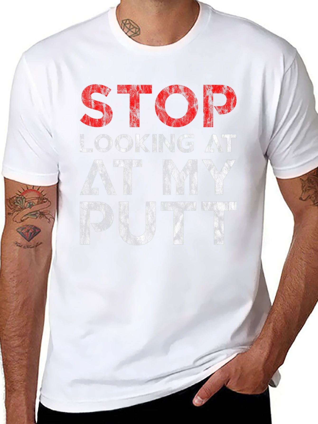 Stop Looking At My Putt Graphic T-Shirt