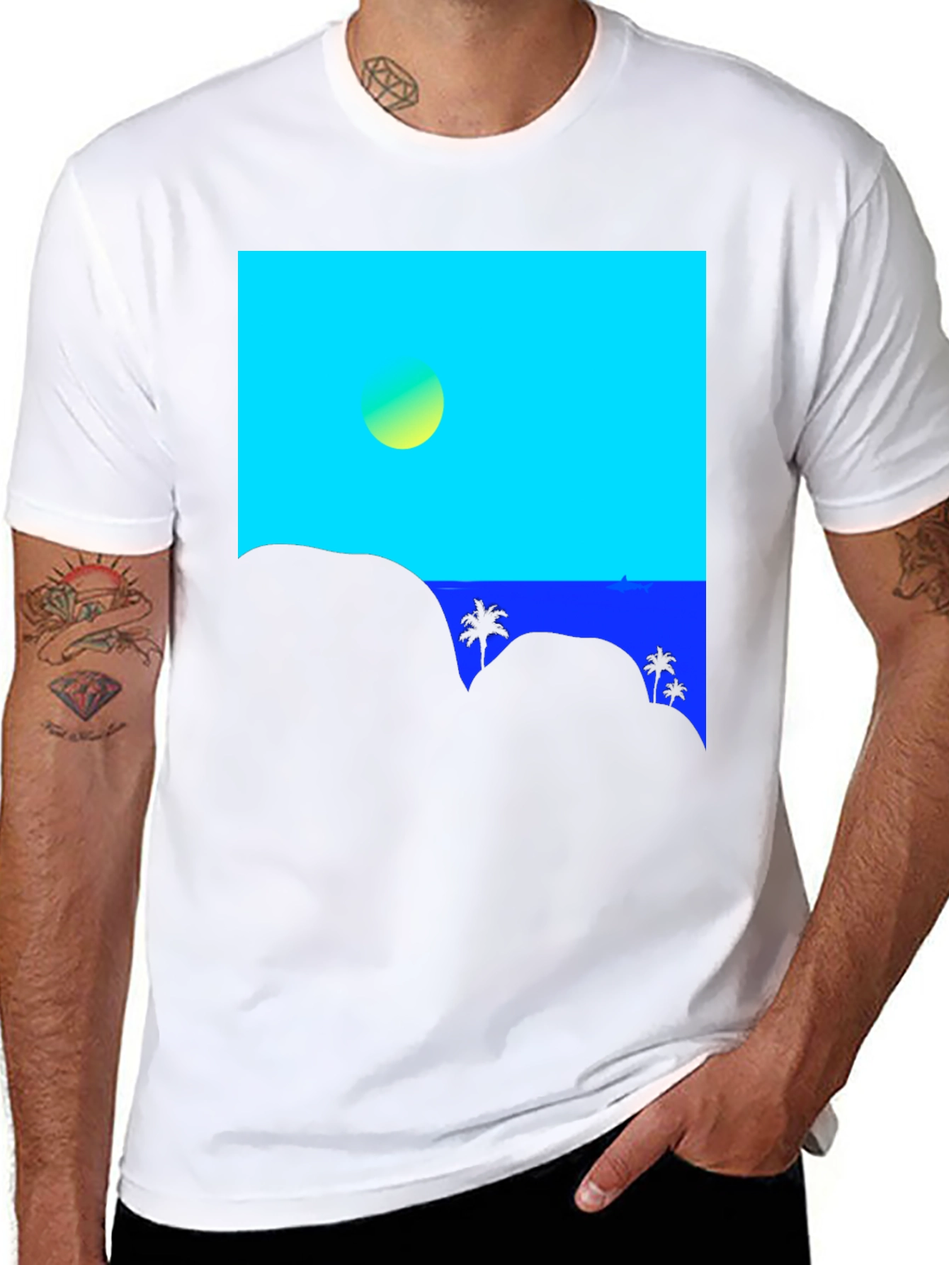 Tropical Horizon Graphic Tee - Island Vibes T-Shirt