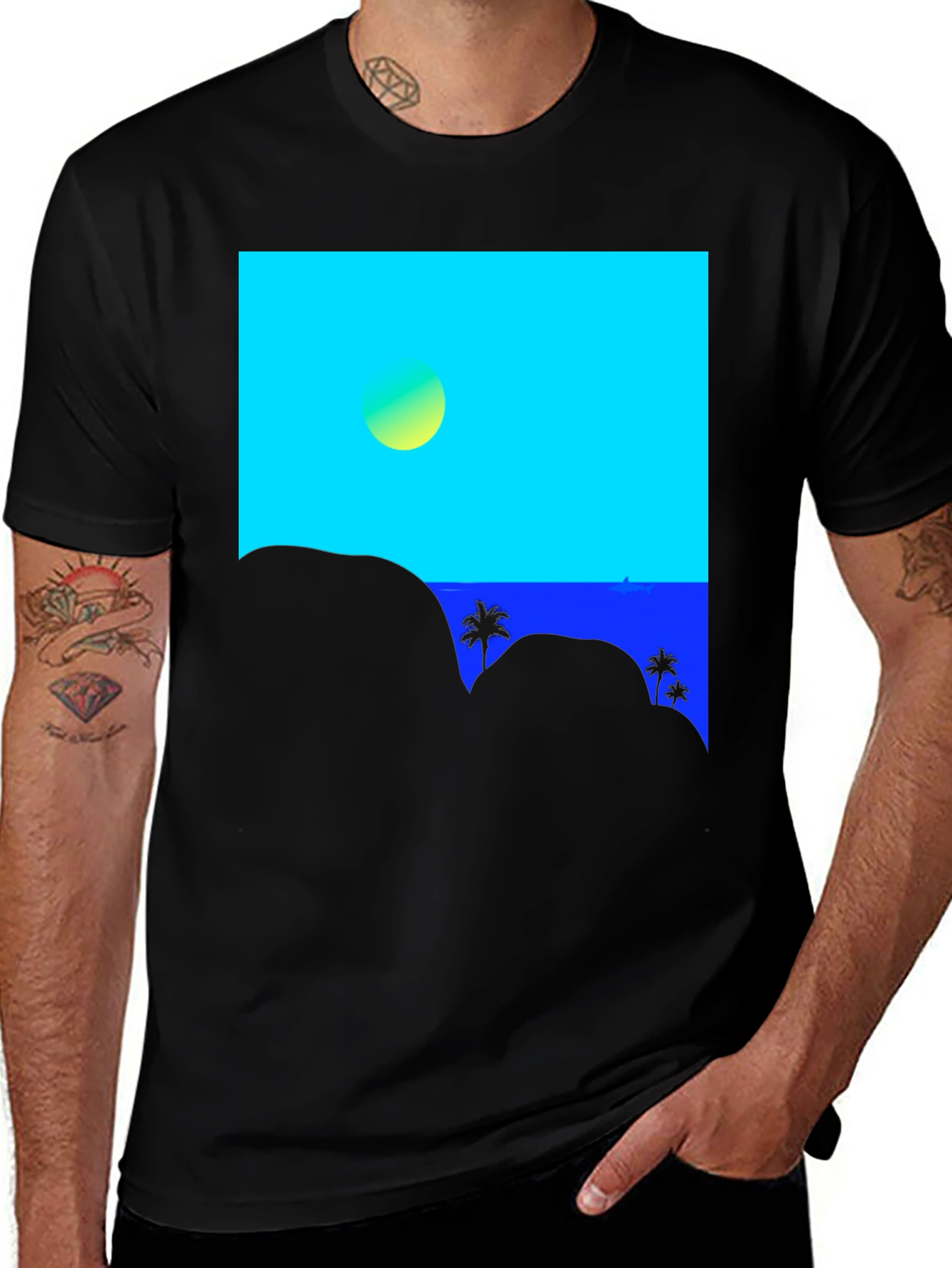 Tropical Horizon Graphic Tee - Island Vibes T-Shirt