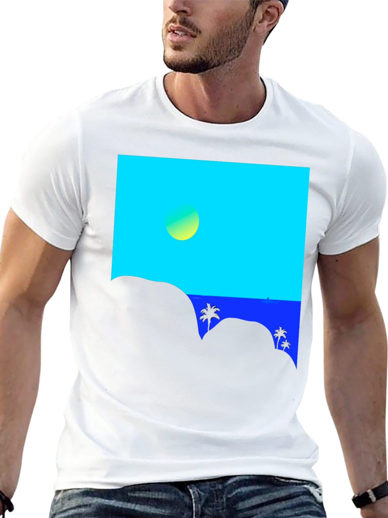 Tropical Horizon Graphic Tee - Island Vibes T-Shirt