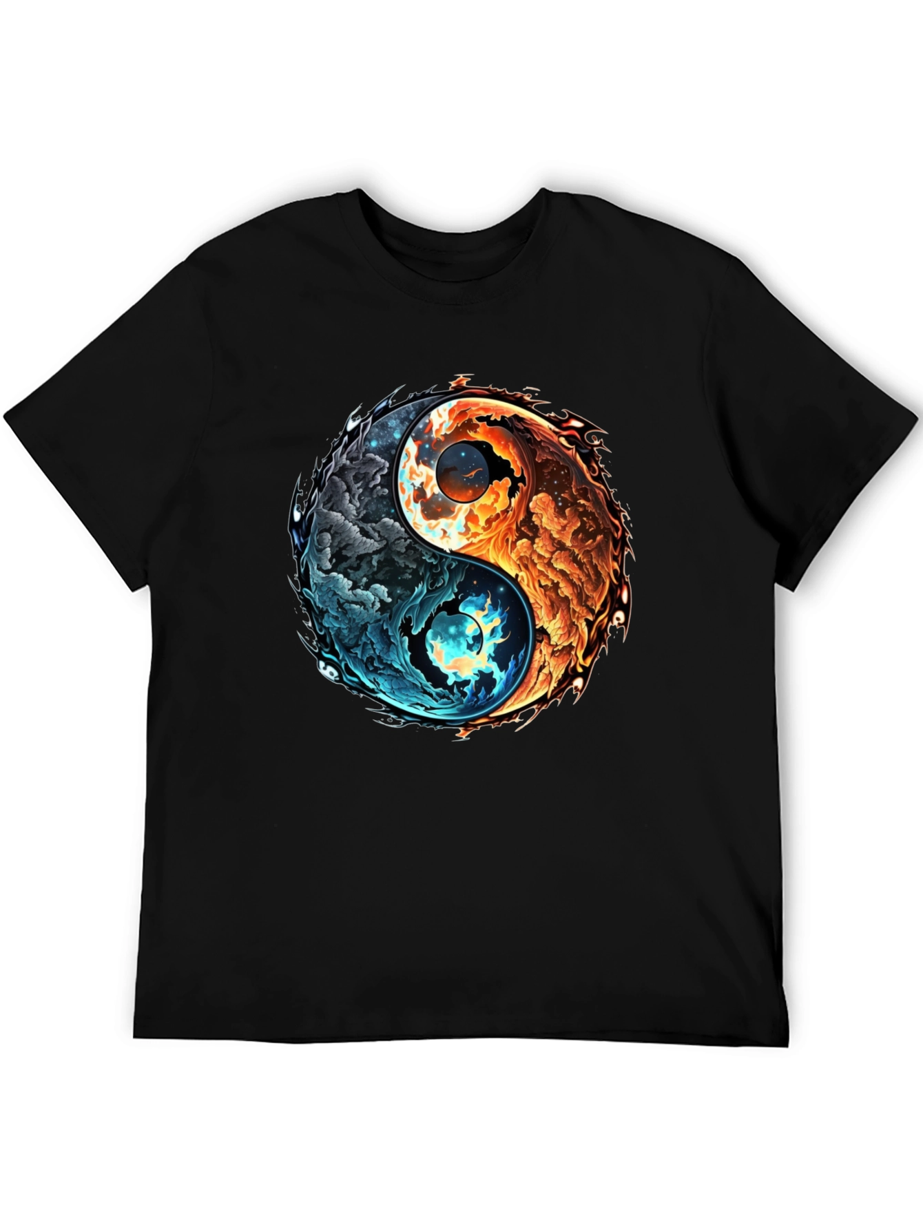 Yin Yang Fire and Ice Graphic Tee
