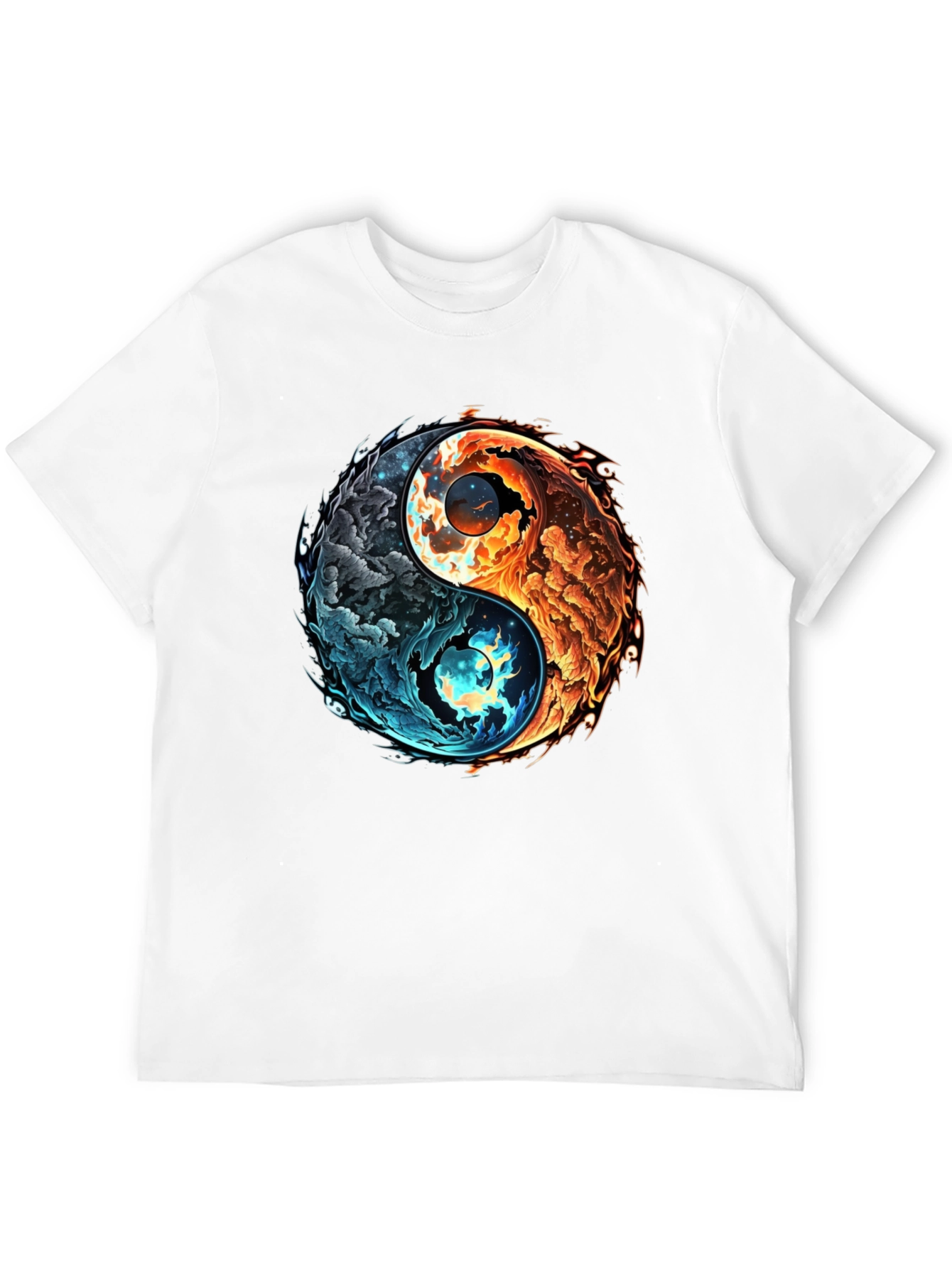 Yin Yang Fire and Ice Graphic Tee