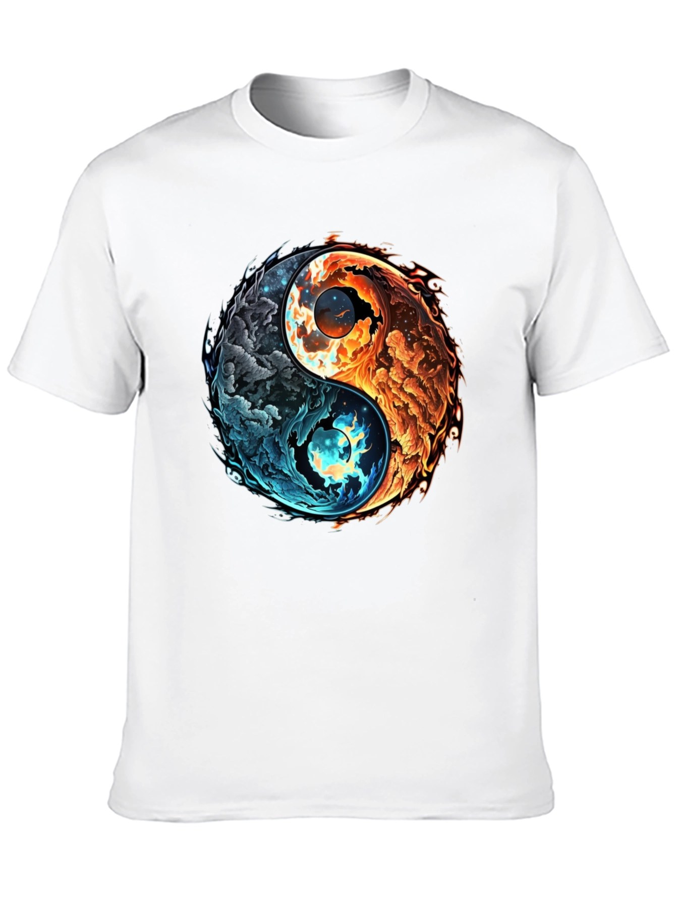 Yin Yang Fire and Ice Graphic Tee