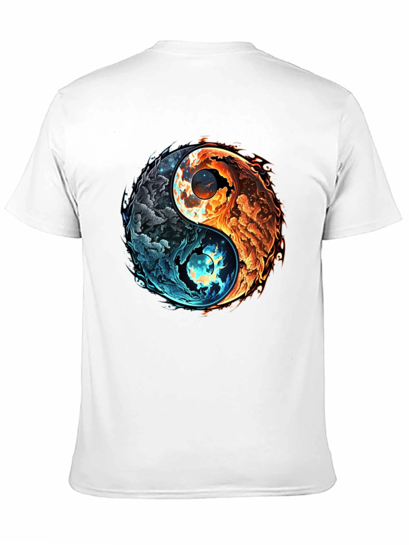 Yin Yang Fire and Ice Graphic Tee
