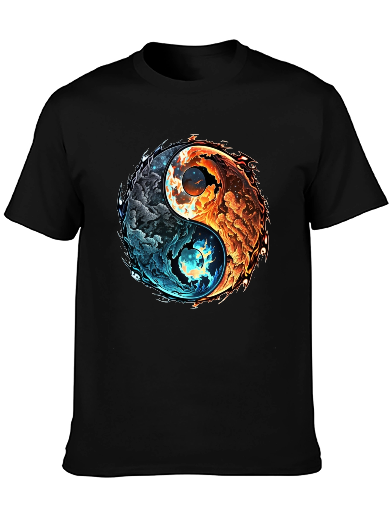 Yin Yang Fire and Ice Graphic Tee