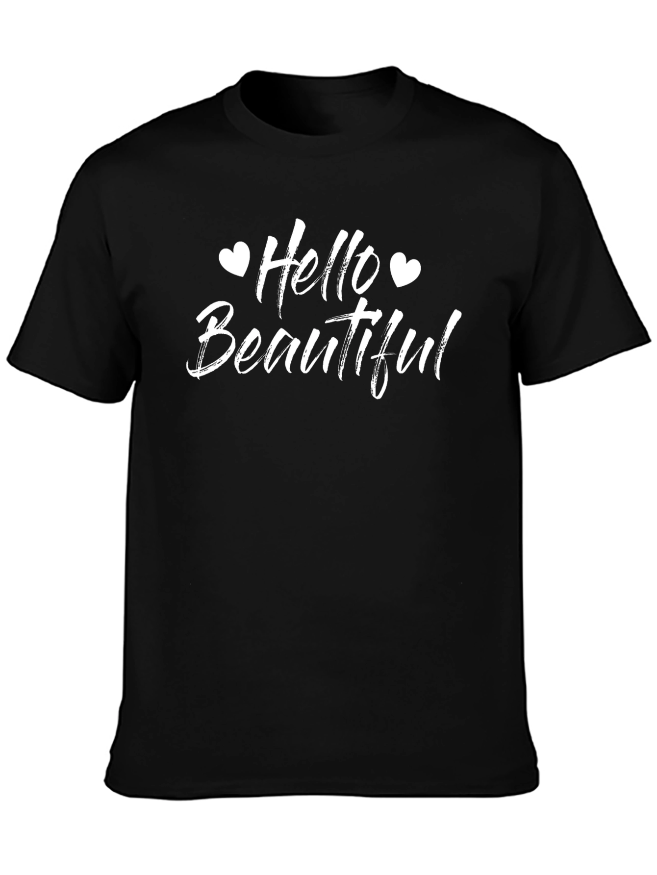 Hello Beautiful Graphic Tee - Black