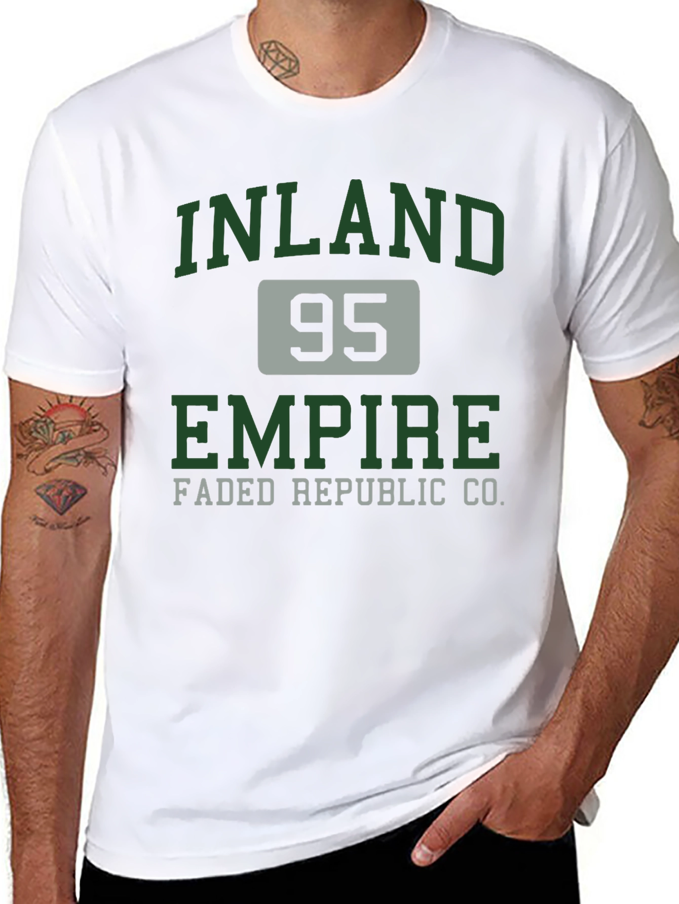 Inland Empire 95 Faded Republic Co. Black T-Shirt