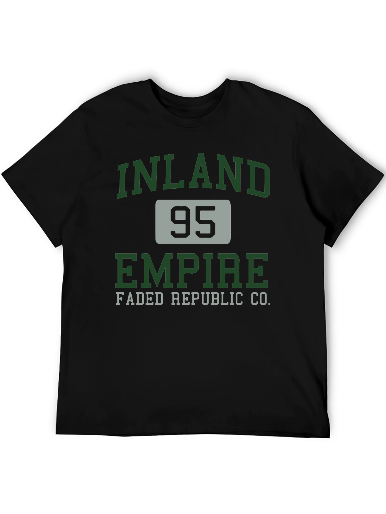 Inland Empire 95 Faded Republic Co. Black T-Shirt