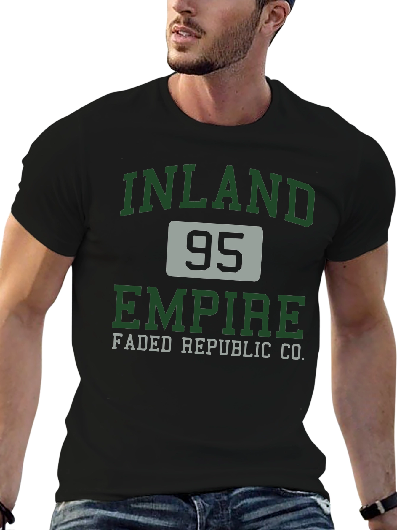 Inland Empire 95 Faded Republic Co. Black T-Shirt