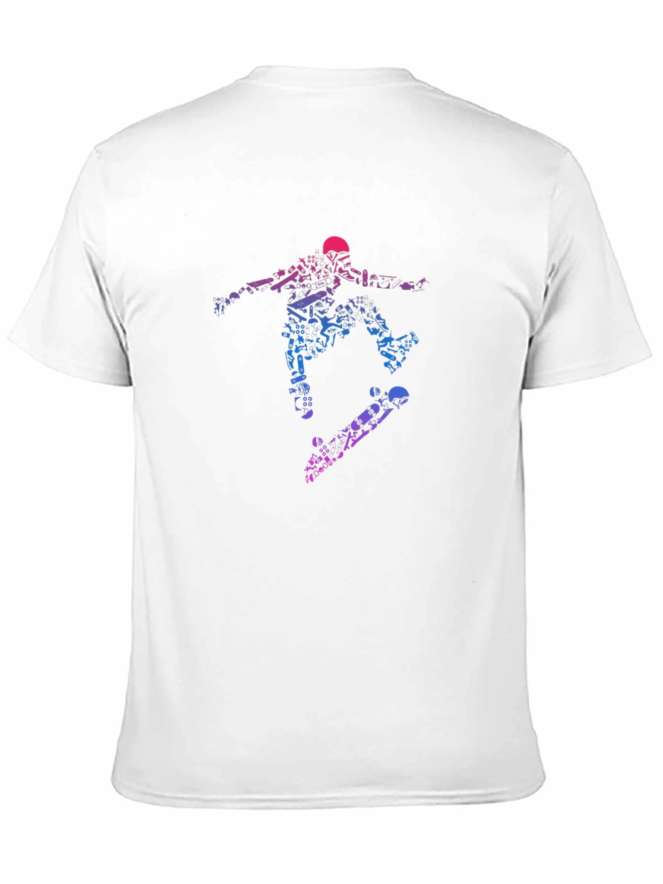Skateboarding Graphic Tee - Black Cotton