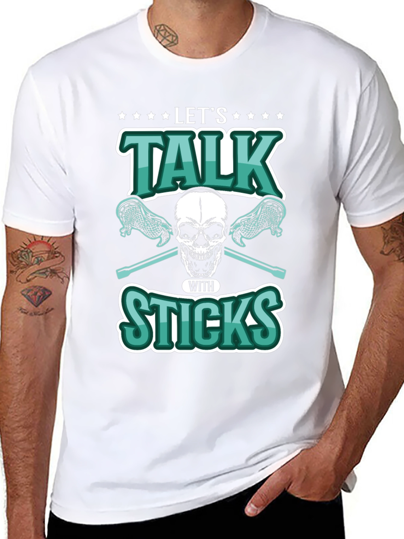 Lets Talk With Sticks Graphic Tee