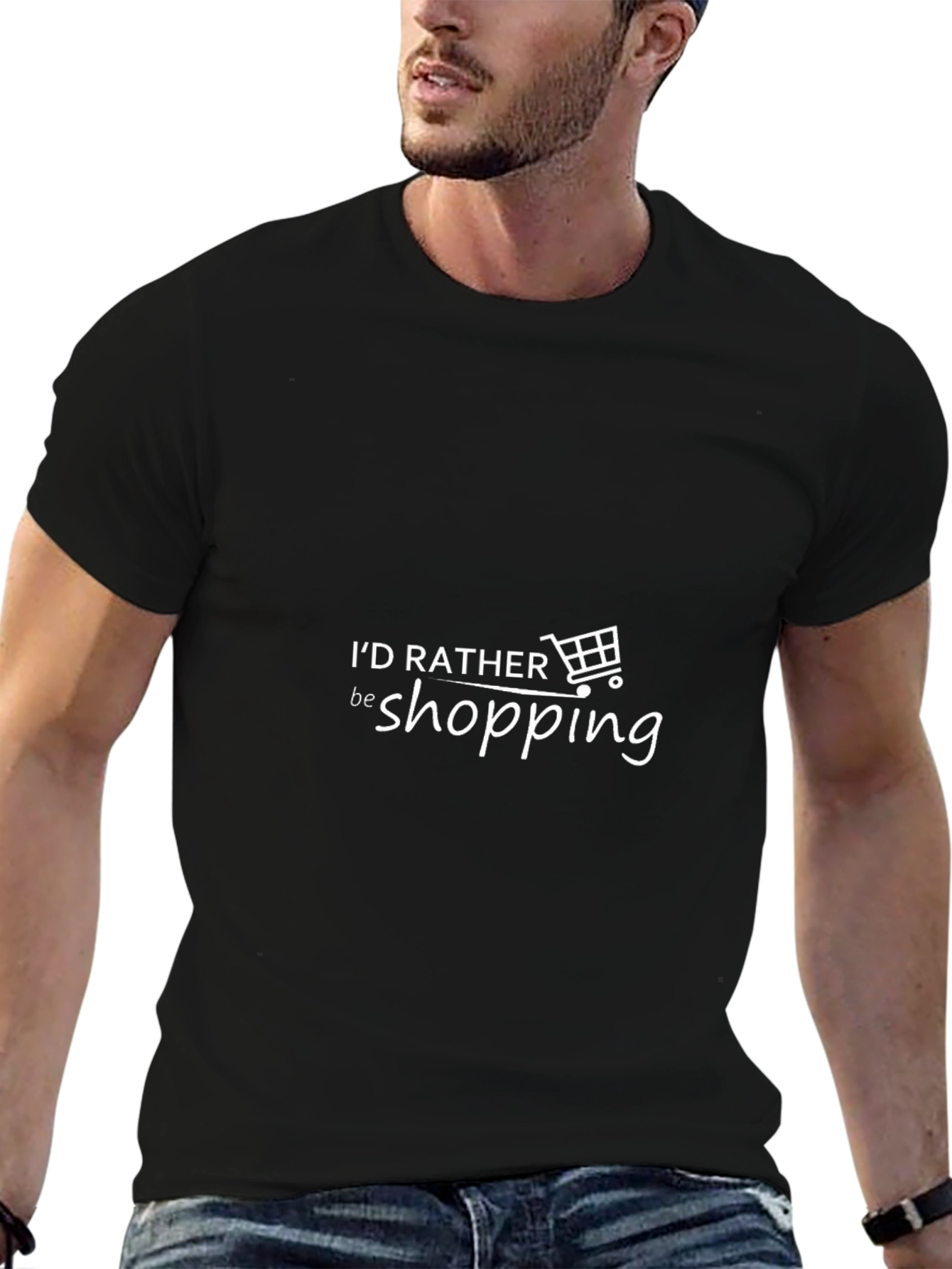 Shopping Lovers Black T-Shirt