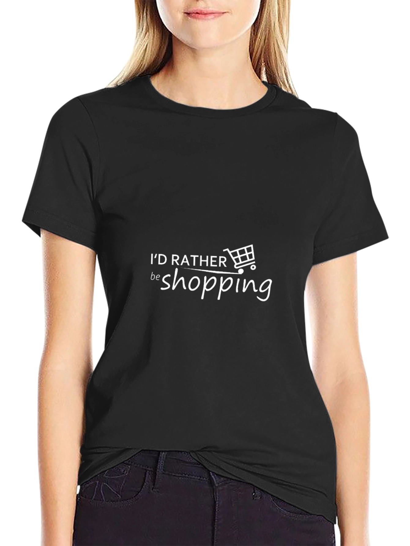 Shopping Lovers Black T-Shirt