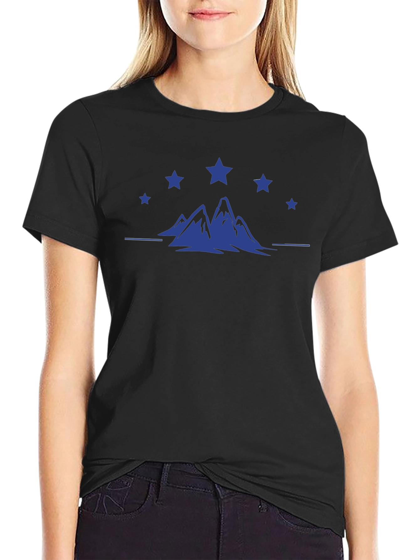 Mountain Stars Graphic Tee - Classic Style