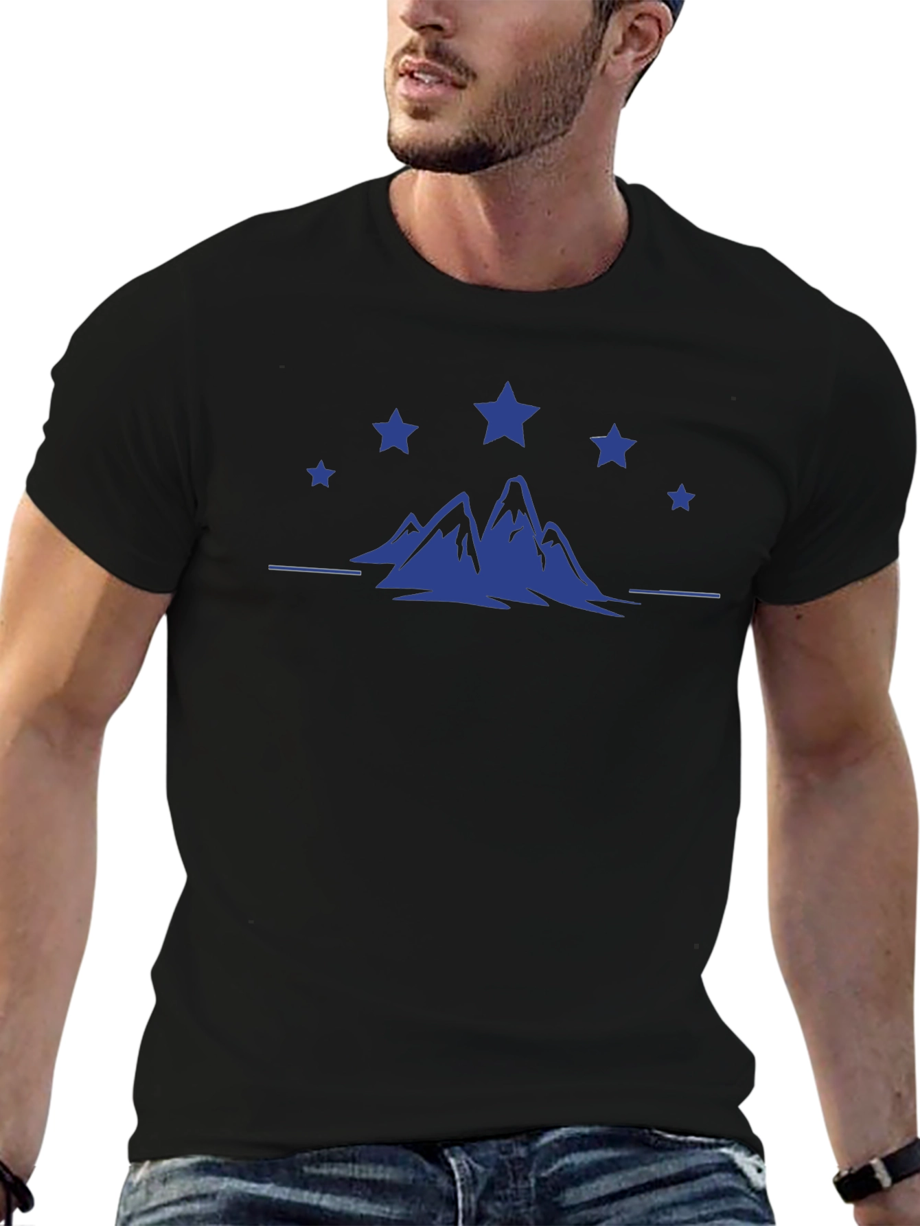 Mountain Stars Graphic Tee - Classic Style