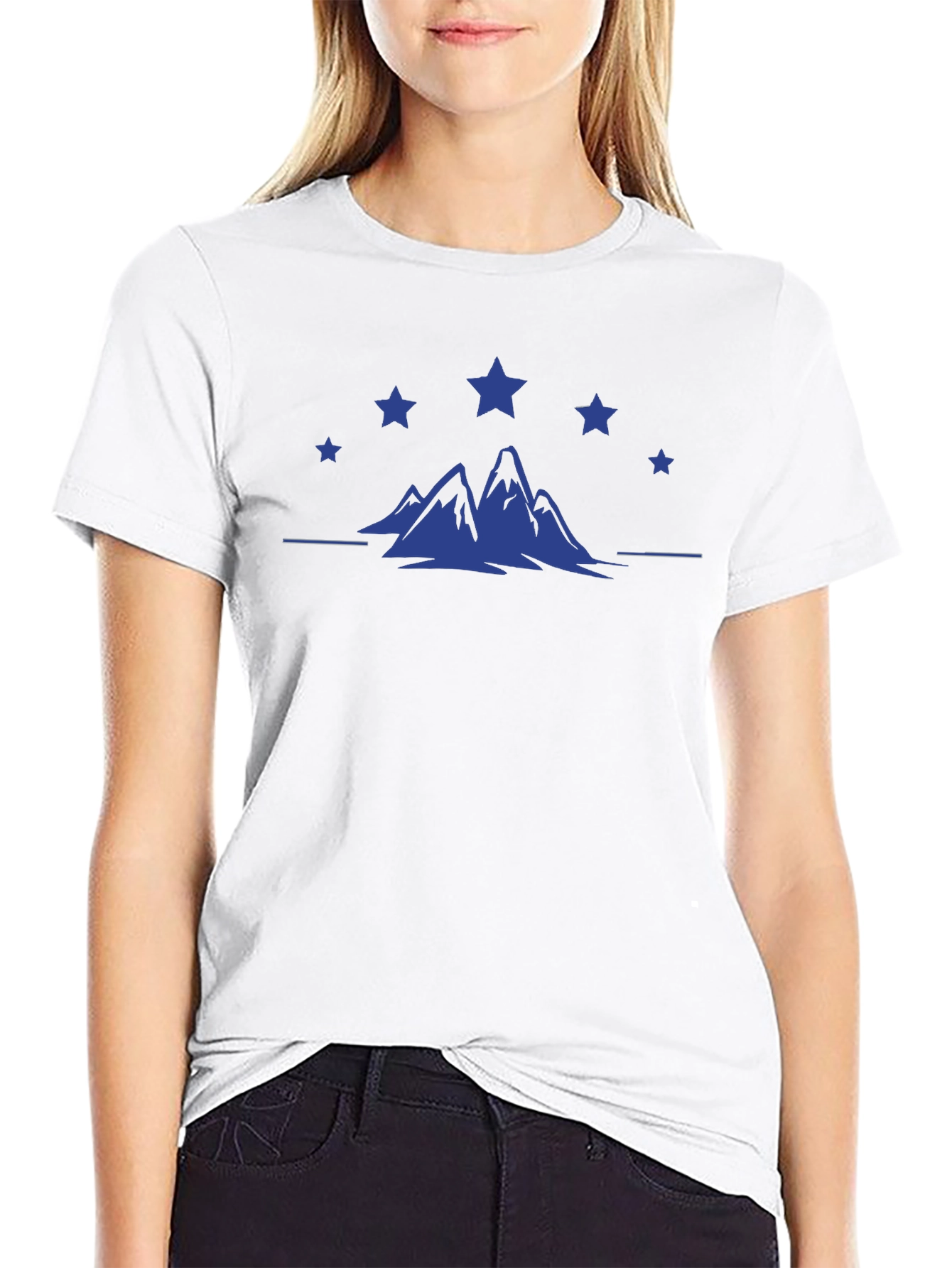 Mountain Stars Graphic Tee - Classic Style